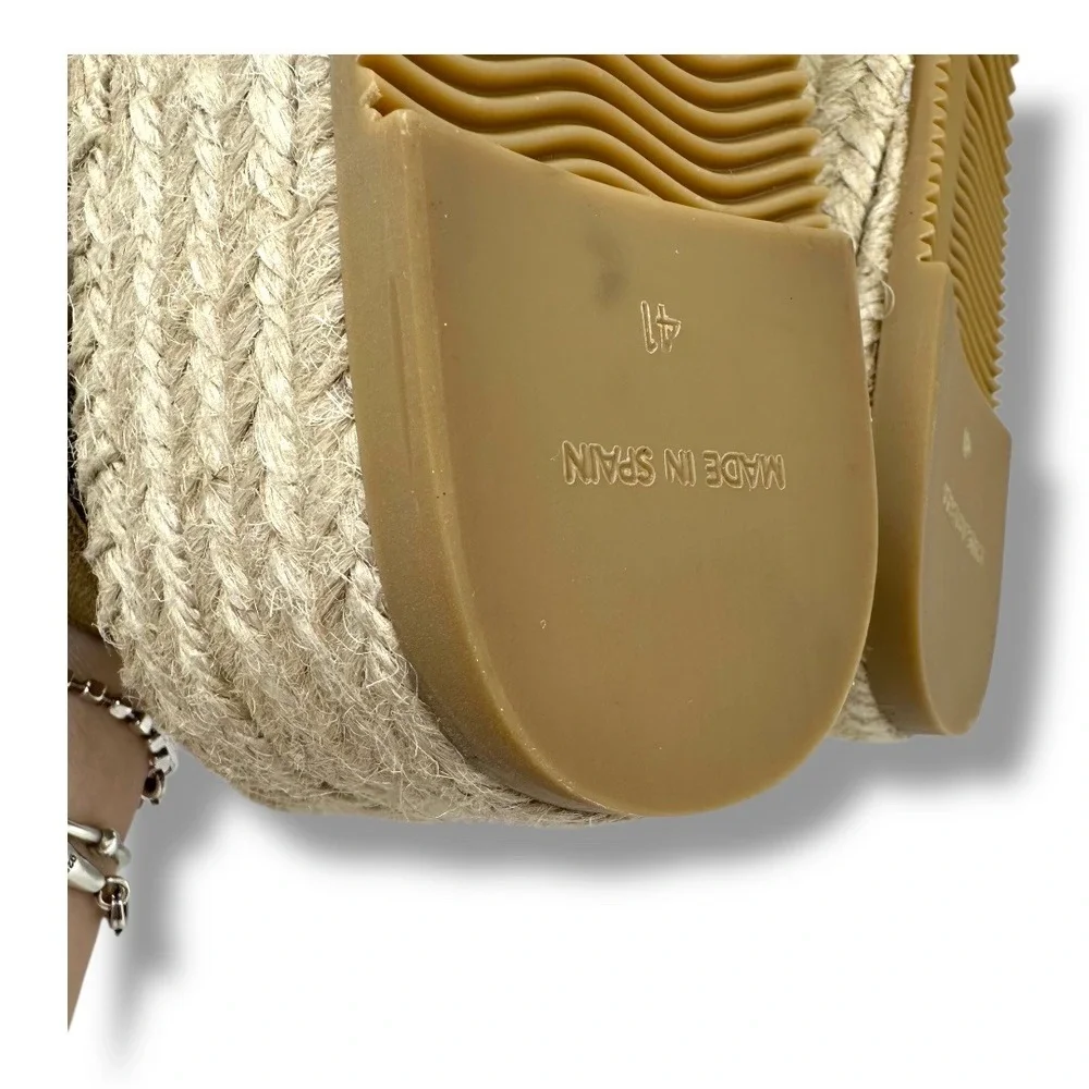 Lidea by Lori Women Tan Suede Espadrille Platform Slingback‎ Sandals Size 10.5